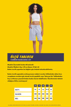 2'li Kadın Rahat Kesim Beli Lastikli Mevsimlik Yumuşak Kumaş Cepli Siyah-Gri Uzun Bermuda Şort CMRB91