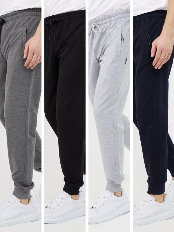 4'lü erkek Eşofman Altı Paça Ribanalı Cep Fermuar Detaylı