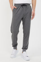 Erkek Regular Fit Rahat Kesim Beli Bağcıklı Jogger Cepli Lastikli Paça Antrasit Eşofman Altı