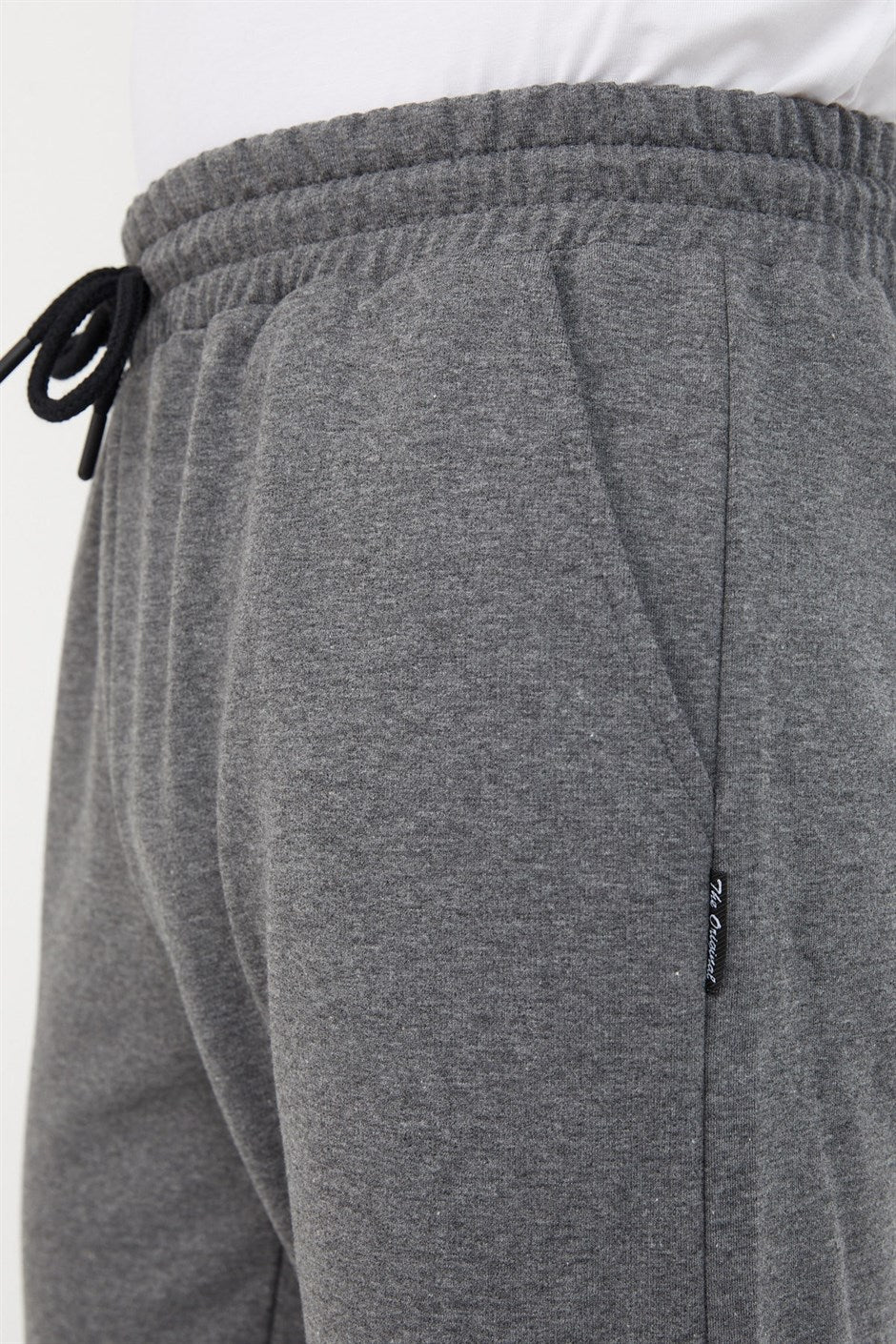 Erkek Regular Fit Rahat Kesim Beli Bağcıklı Jogger Cepli Lastikli Paça Antrasit Eşofman Altı