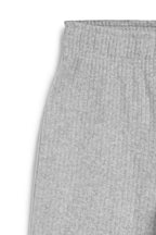 Beli Lastikli Gri Kız Çocuk Eşofman Altı - Rahat Geniş Paça Kalın Kumaş 7-8-9-10-11-12-13-14 Yaş.