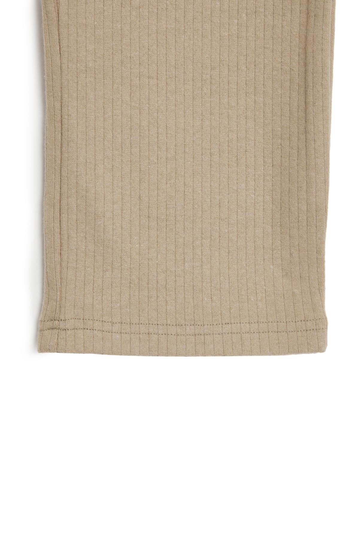 Beli Lastikli Bej Kız Çocuk Eşofman Altı - Rahat Geniş Paça Kalın Kumaş 7-8-9-10-11-12-13-14 Yaş CMRC103