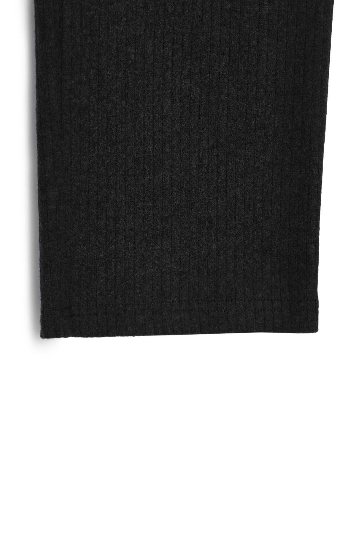 Beli Lastikli Siyah Kız Çocuk Eşofman Altı - Rahat Geniş Paça Kalın Kumaş 7-8-9-10-11-12-13-14 Yaş CMRC103