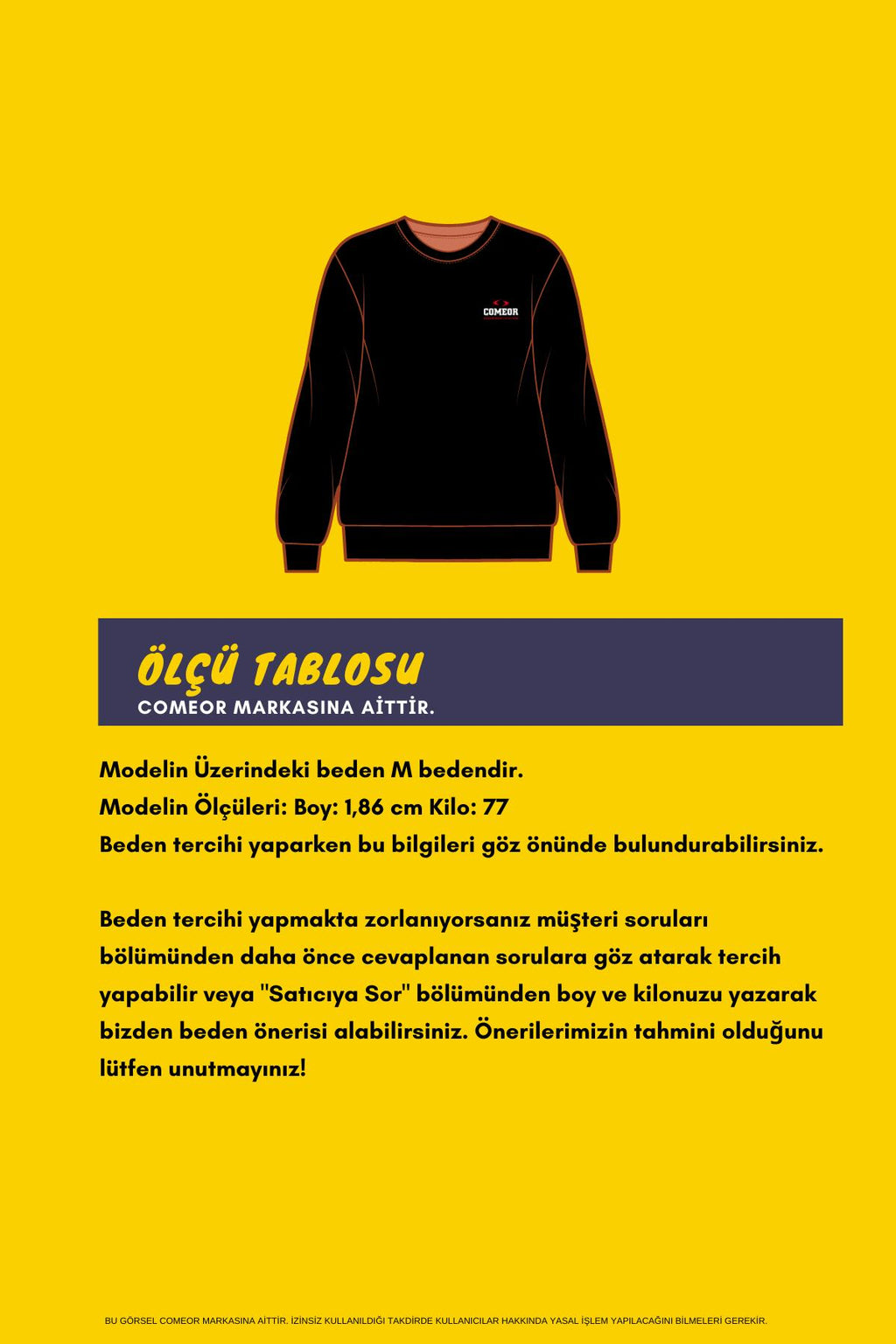 COMEOR 2'li Erkek Bisiklet Yaka Göğüs Nakış Detaylı Sweatshirt