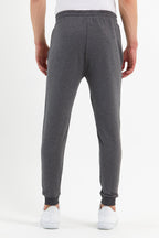 COMEOR Erkek Antrasit Slim Fit Jogger Cep Nakış Fermuar Detaylı Eşofman Altı