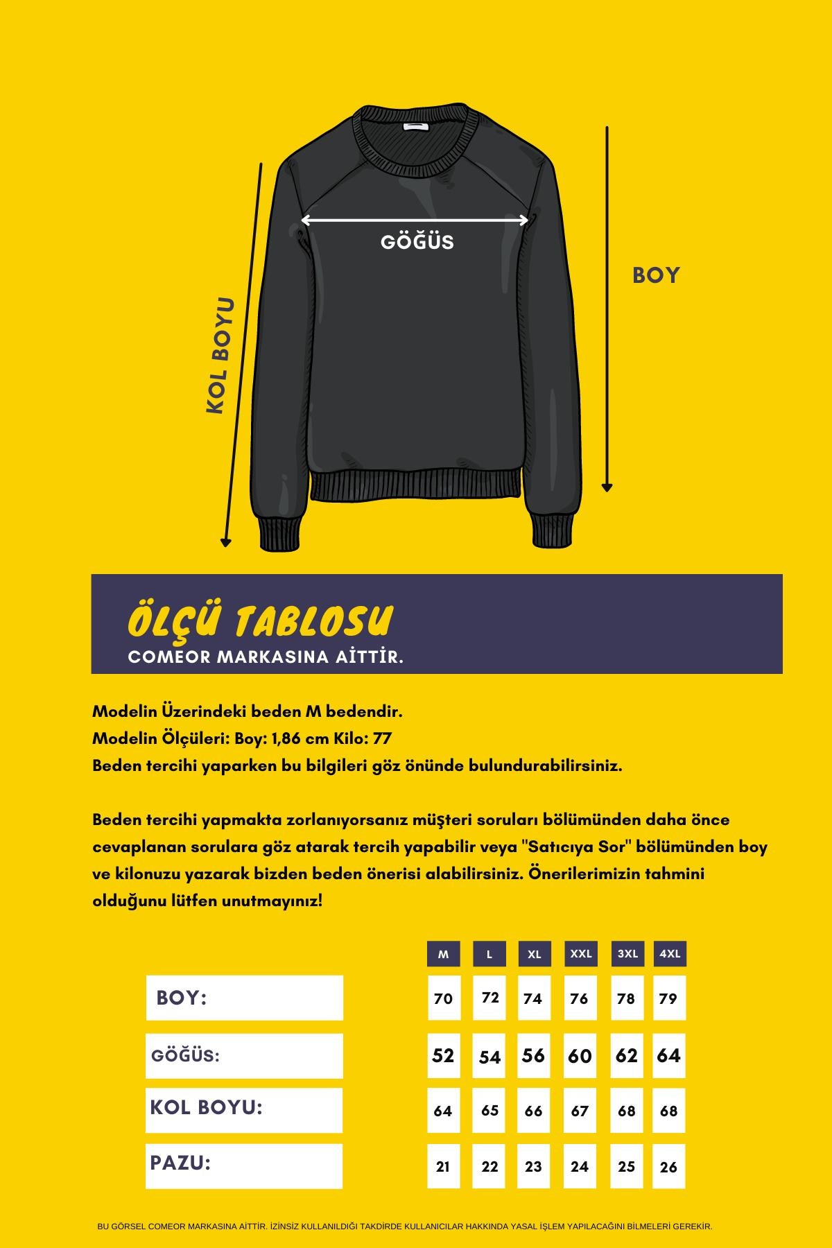 COMEOR Erkek Bisiklet Yaka Göğüs Nakış Detaylı Lacivert Sweatshirt