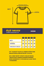 COMEOR Erkek İndigo Slim Fit Pamuklu Kısa Kollu Bisiklet Yaka T-shirt