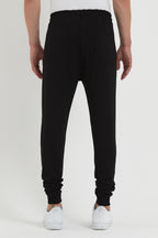 COMEOR Erkek Siyah Paçası Lastikli Cep Etiket Detaylı Eşofman Altı