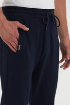 COMEOR Erkek Siyah Paçası Lastikli Cep Etiket Detaylı Eşofman Altı