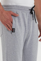 COMEOR Erkek Siyah Paçası Lastikli Cep Etiket Detaylı Eşofman Altı