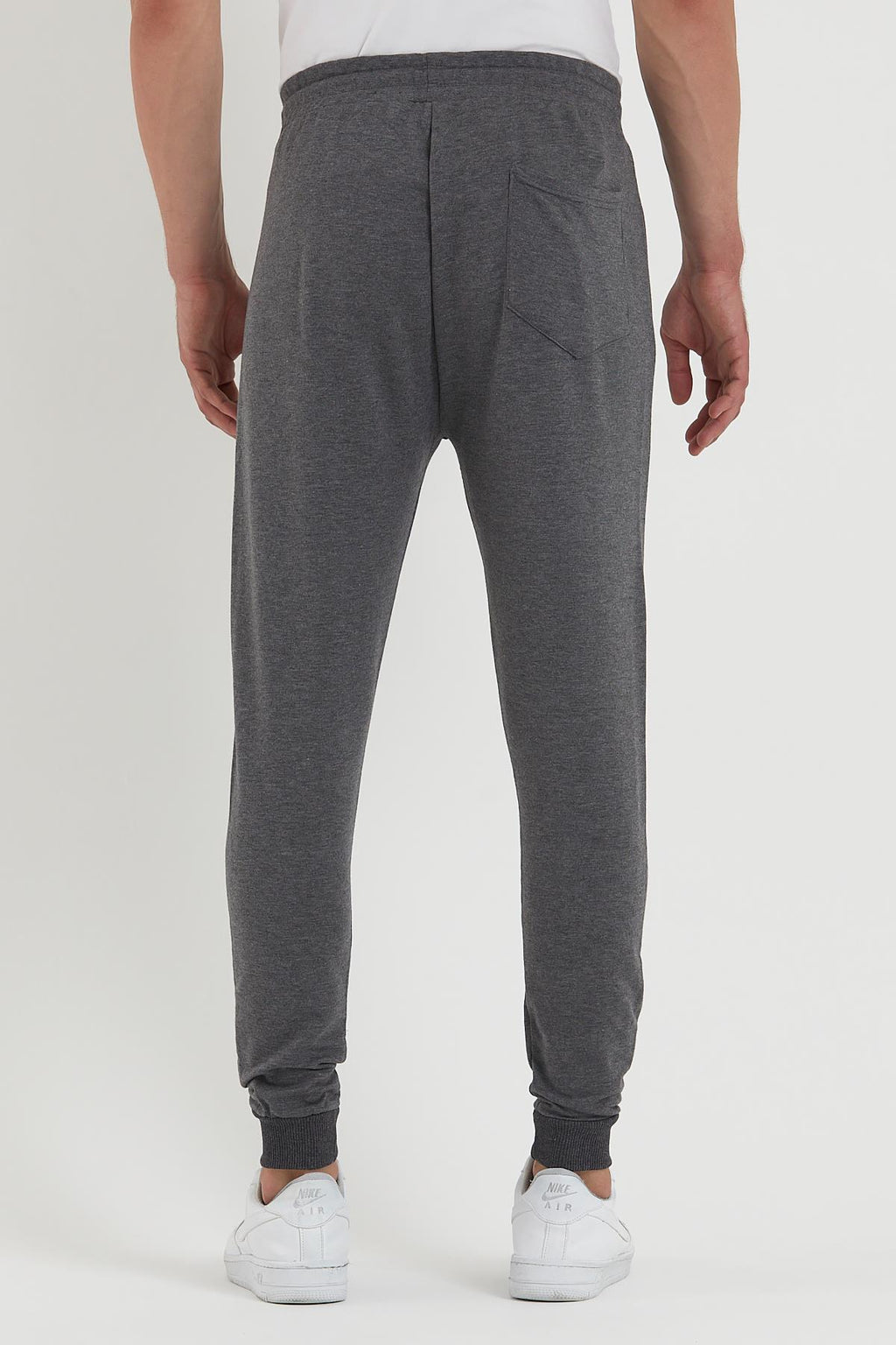 COMEOR Erkek Siyah Paçası Lastikli Cep Etiket Detaylı Eşofman Altı