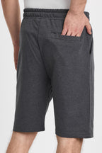 Erkek Antrasit Şort - Yan Cepli Beli Lastikli Regular Fit Rahat Kesim