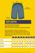 Erkek Antrasit Şort - Yan Cepli Beli Lastikli Regular Fit Rahat Kesim