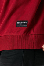 Erkek Bordo Basic Bisiklet Yaka Regular Fit Normal Kesim 2 İplik Sweatshirt