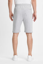 Erkek Gri Şort - Yan Cepli Beli Lastikli Regular Fit Rahat Kesim