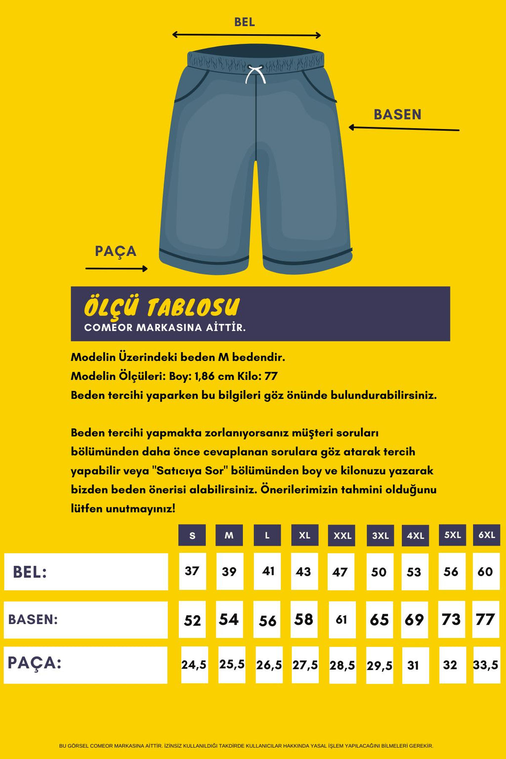 Erkek Gri Şort - Yan Cepli Beli Lastikli Regular Fit Rahat Kesim