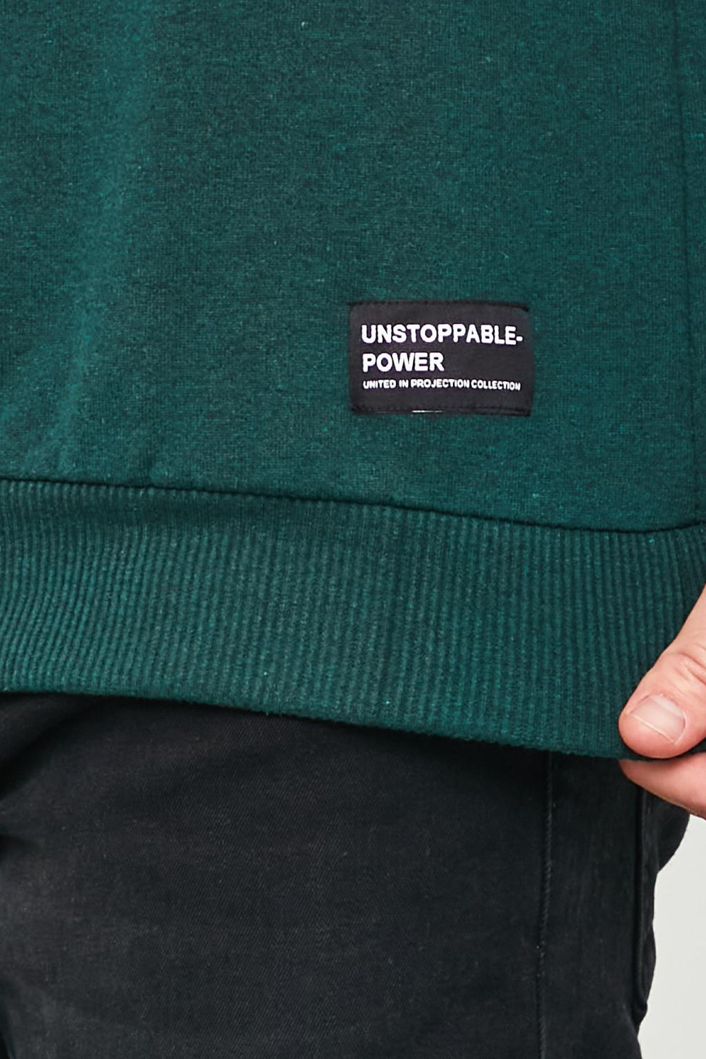 Erkek Koyu Yeşil Basic Kapüşonlu Regular Fit Normal Kesim 2 İplik Kumaş Günlük Sweatshirt