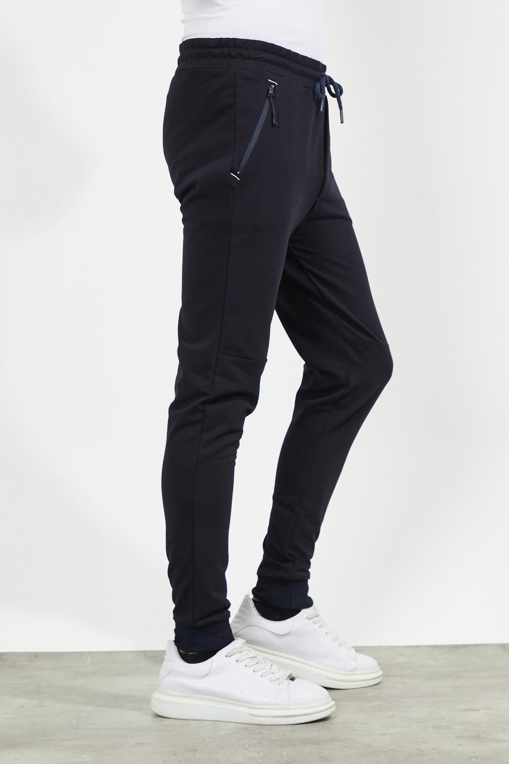 Erkek Lacivert Paçası Lastikli Eşofman Altı