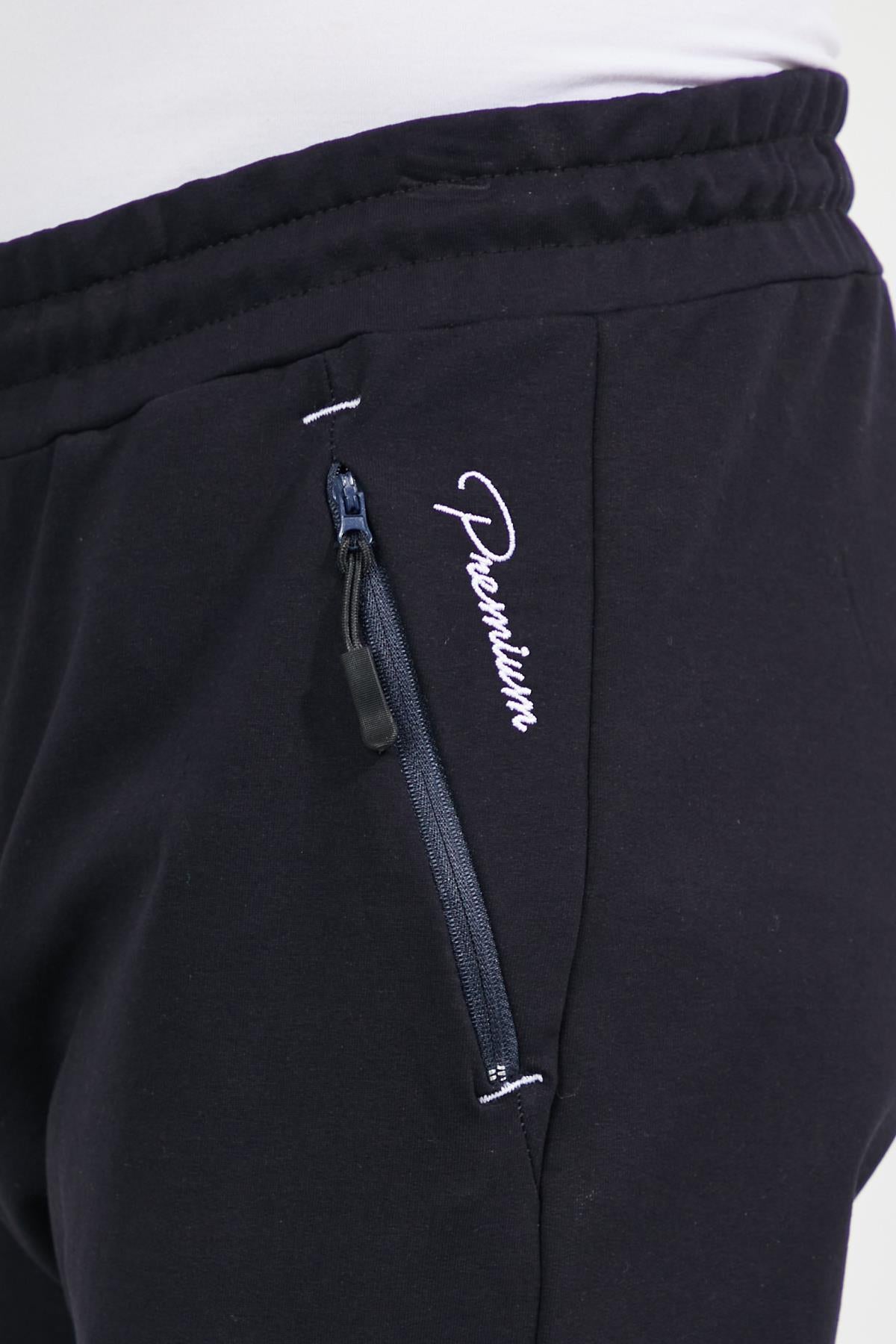 Erkek Lacivert Paçası Lastikli Eşofman Altı