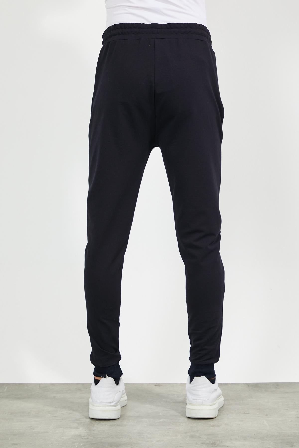 Erkek Lacivert Paçası Lastikli Eşofman Altı