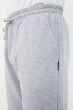 Erkek Regular Fit Rahat Kesim Beli Bağcıklı Jogger Cepli Lastikli Paça Gri Eşofman Altı