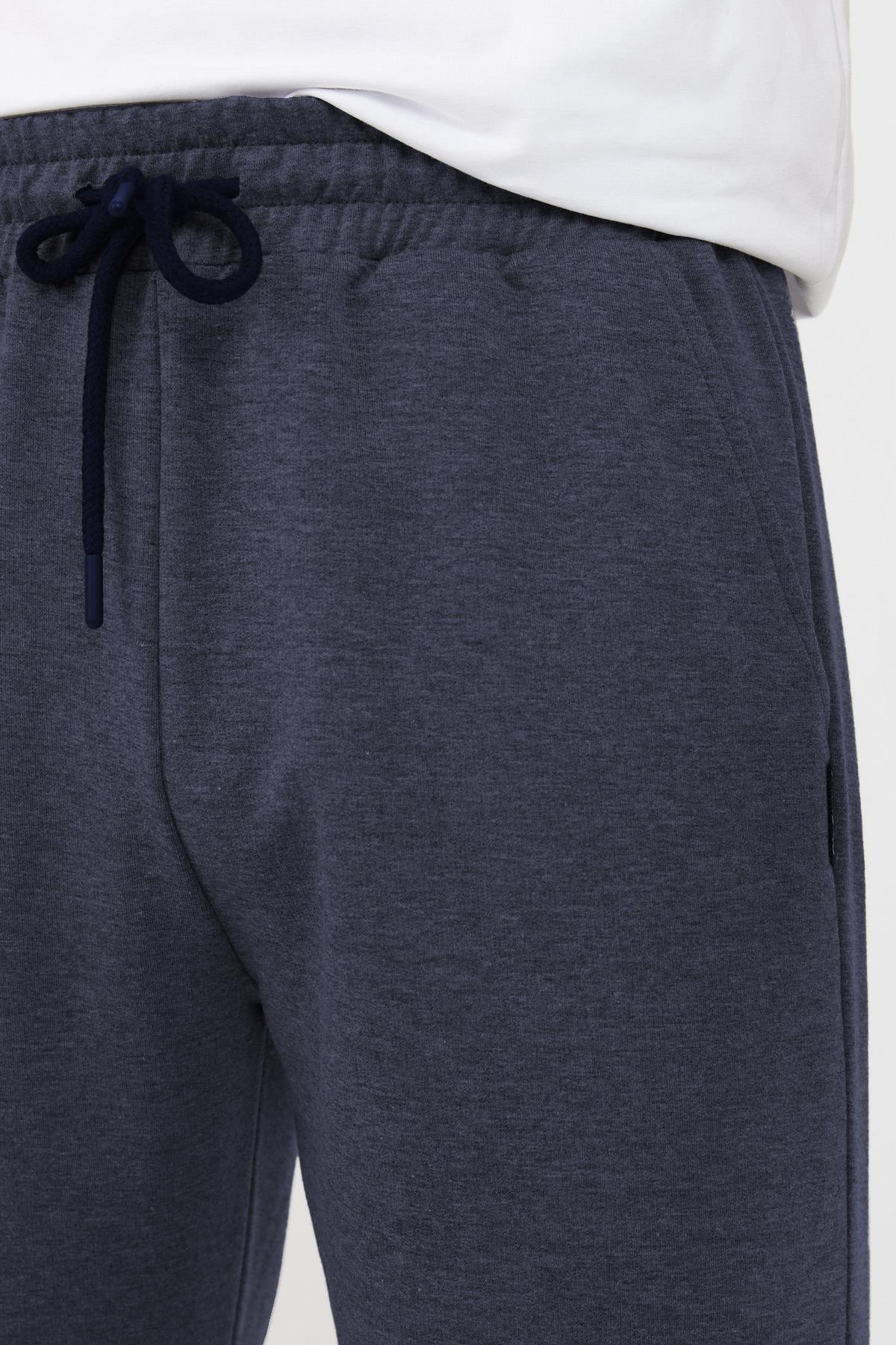 Antrasit Kapüşonlu Regular Fit Hırka Düz Paça Erkek Eşofman Takımı 3861