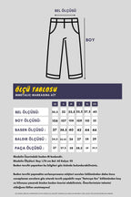 Kadın Siyah Yüksek Bel Bol Paça Kaşkorse Fitilli Cepli Pantolon Eşofman Altı CMRB104