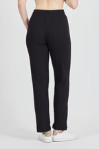 Kadın Siyah Yüksek Bel Fitilli Bol Paça Günlük İnce Eşofman Altı Pijama