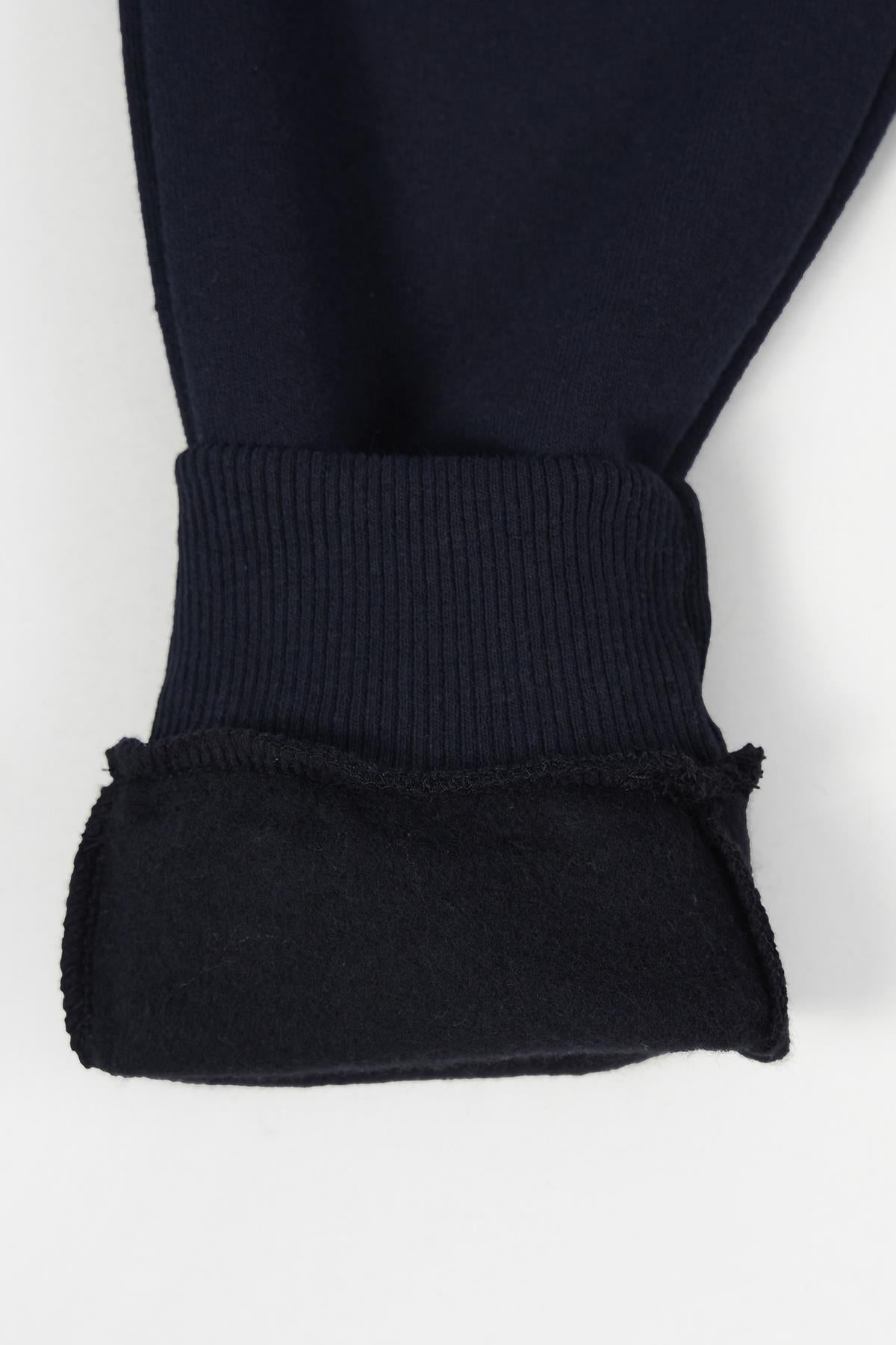 Lacivert Kalın Pamuklu Beli ve Paçası Lastikli Cepli 5-6-7-8-9-10-11-12 Yaş Erkek Çocuk Eşofman Altı