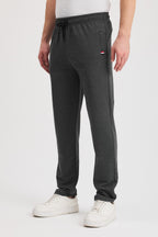 Siyah-Lacivert-Antrasit Erkek Fermuarlı Cepli Nakış Detaylı Düz Paça Rahat Kesim Günlük 3'lü Eşofman