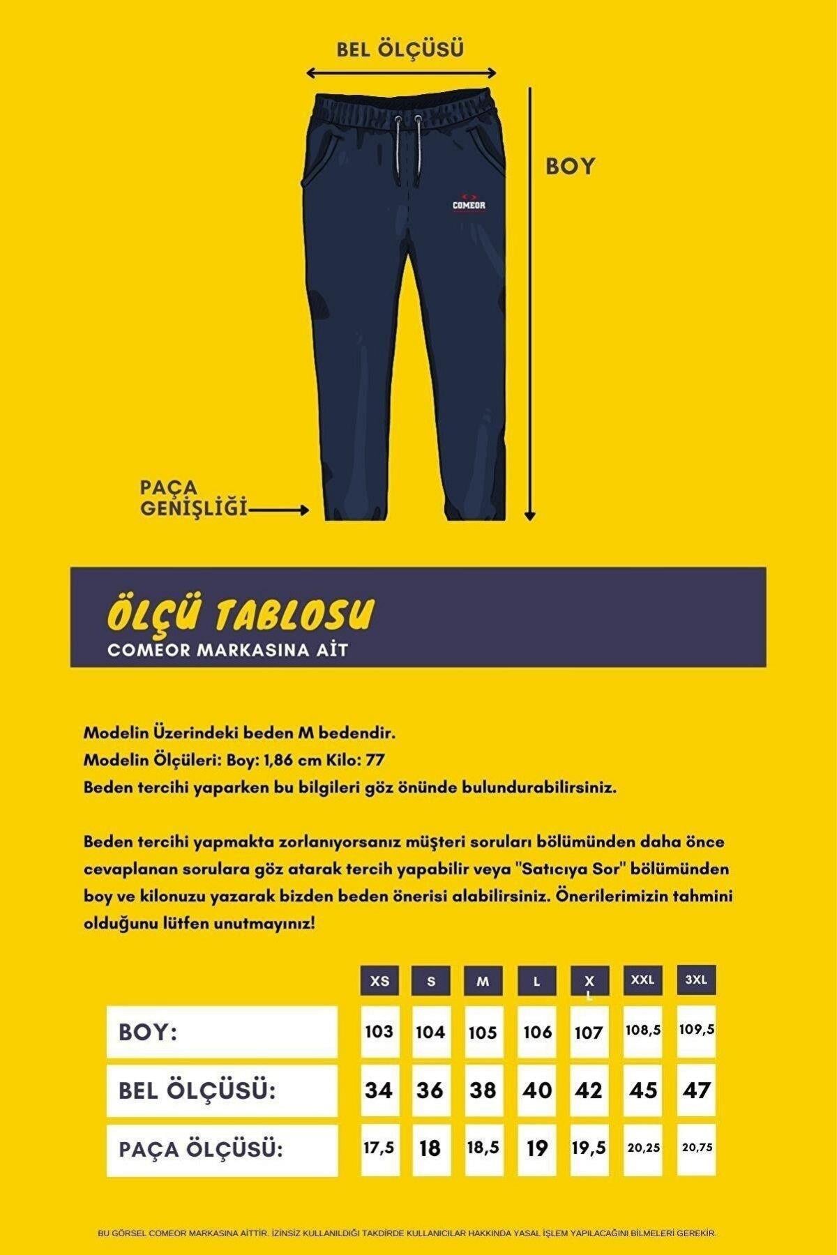 Siyah-Antrasit-Lacivert  Arka Cepli Etiket Detaylı Düz Paça Erkek İçi Pamuklu 3'lü Eşofman Altı