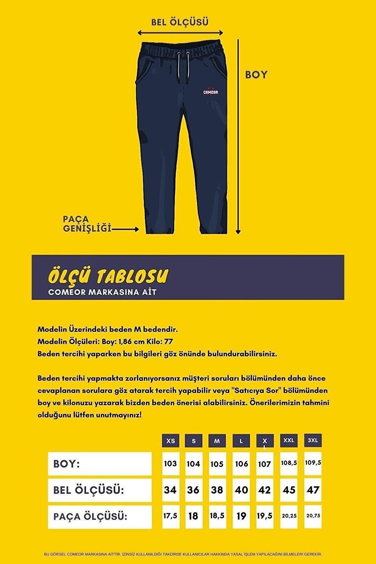 Siyah-Antrasit-Lacivert-Gri Arka Cepli Etiket Detaylı Düz Paça Erkek Içi Pamuklu 4'lü  Eşofman Altı