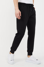 Erkek Regular Fit Rahat Kesim Beli Bağcıklı Jogger Cepli Lastikli Paça Siyah Eşofman Altı