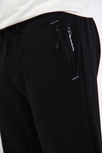 Siyah-Lacivert-Antrasit Erkek Paçası Lastikli 3'lü Eşofman Altı