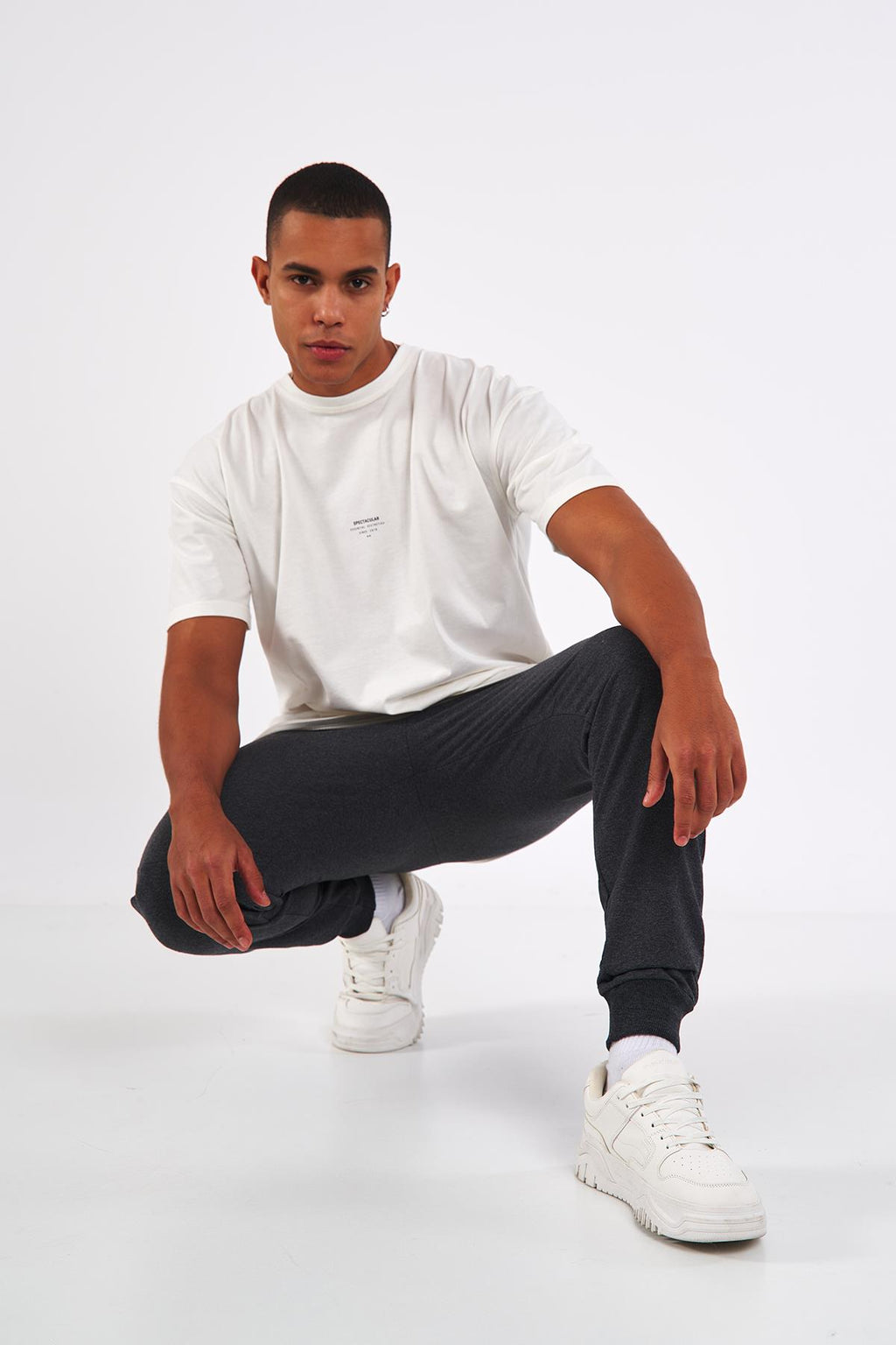 Sİyah-Lacivert-Gri-Antrasit Erkek Paçası Lastikli 4'lü Eşofman Altı