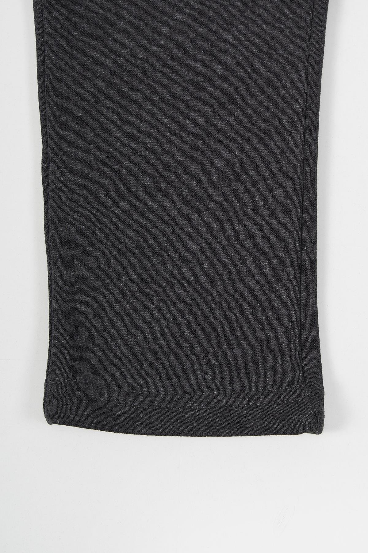 Siyah-Lacivert-Antrasit Kalın Pamuklu Beli Lastikli Yan Cepli 3'lü Erkek Çocuk Eşofman Altı