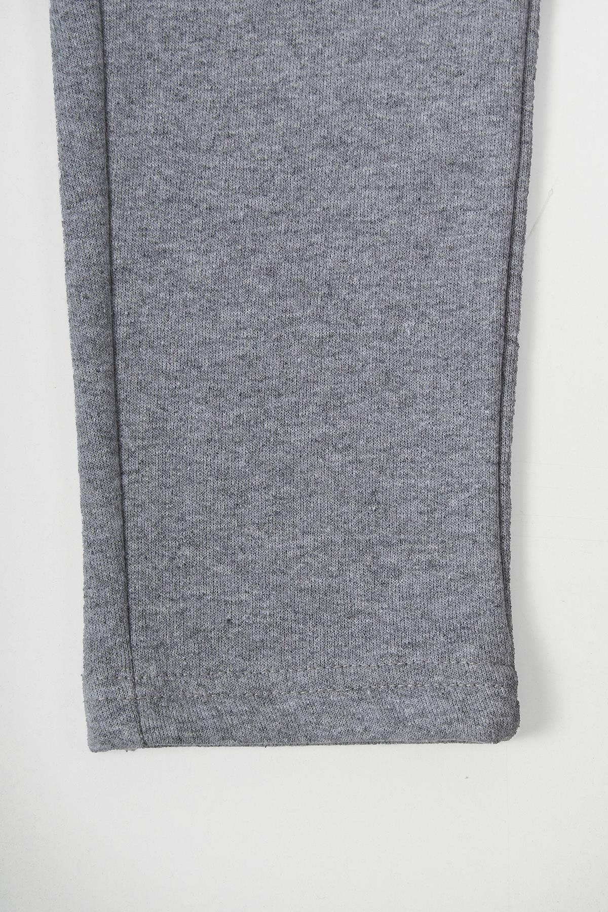 Siyah-Lacivert-Gri-Antrasit Kalın Pamuklu Beli Lastikli Yan Cepli 4'lü Erkek Çocuk Eşofman Altı