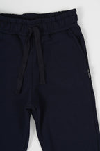 Siyah-Lacivert-Gri-Antrasit Kalın Pamuklu Beli ve Paçası Lastikli Cepli 4'lü Erkek Çocuk Eşofman Altı